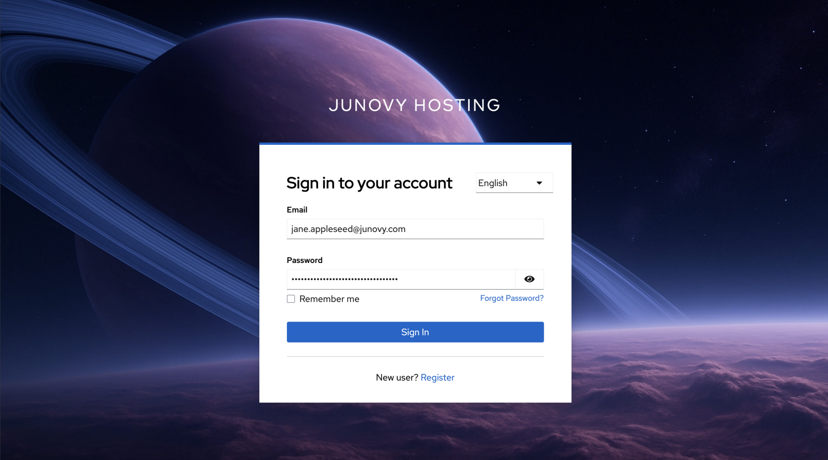 The Junovy Signin Page