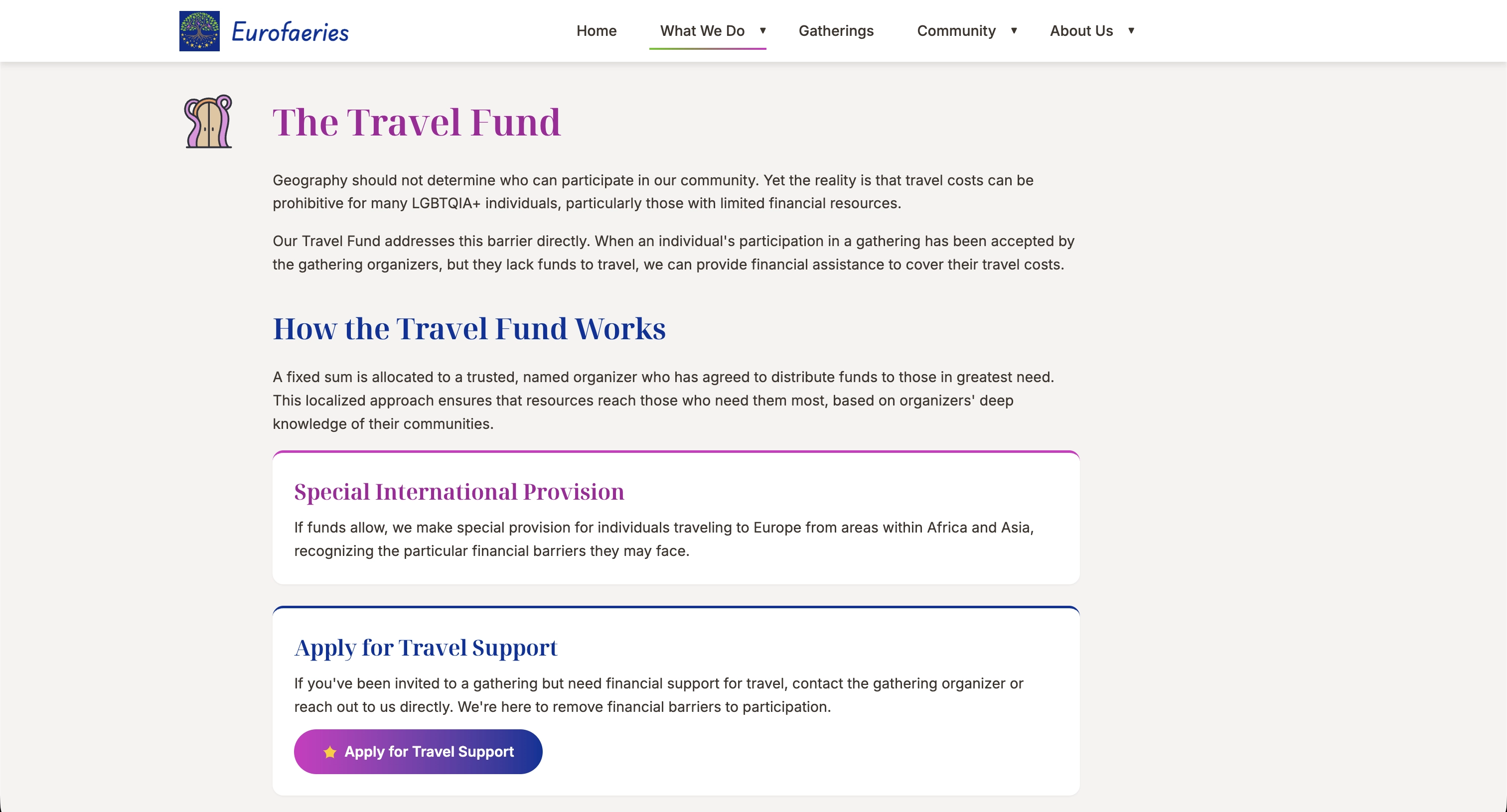 Faeries.eu Digital Application Form
