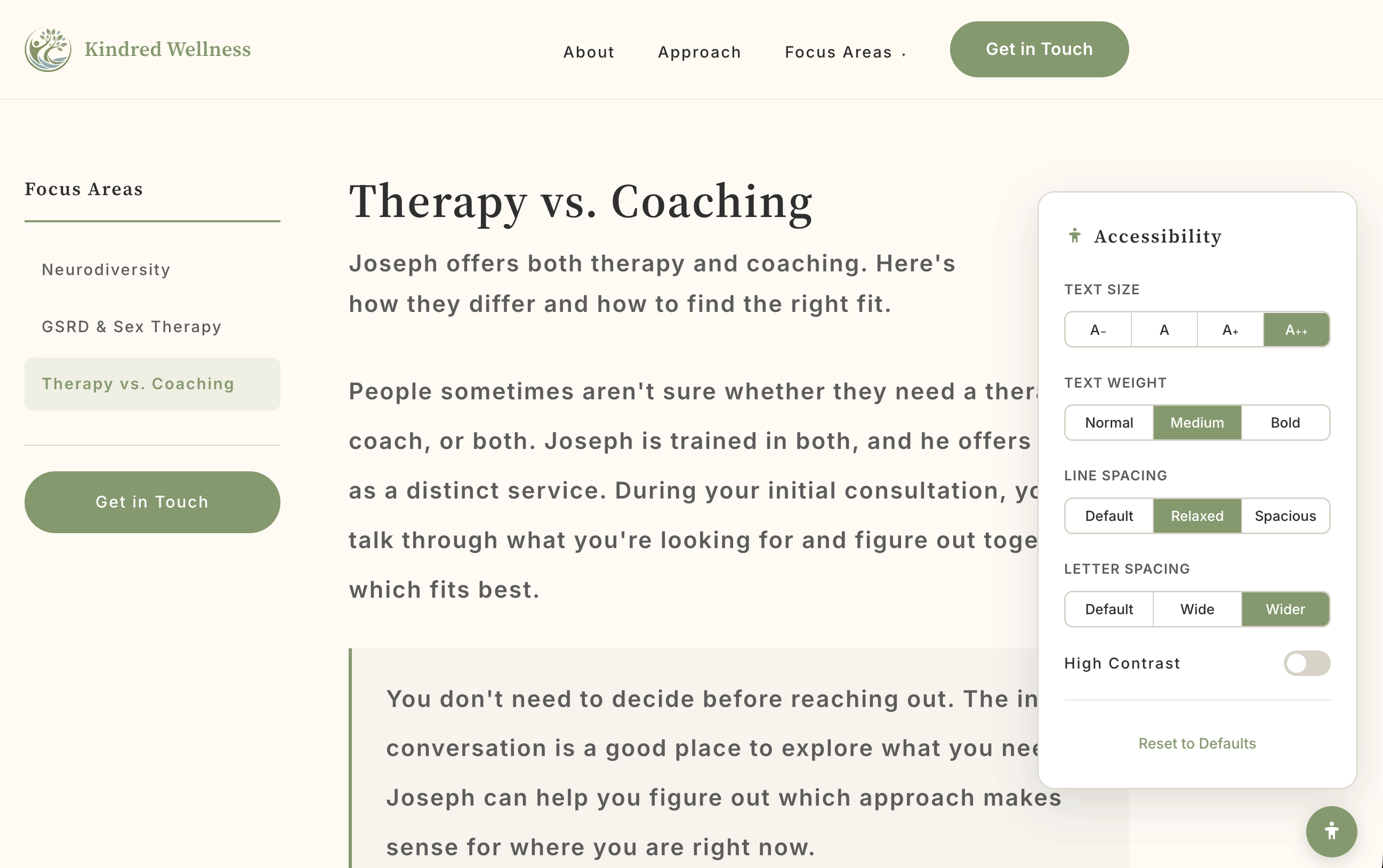 Kindred Wellness Brand Identity