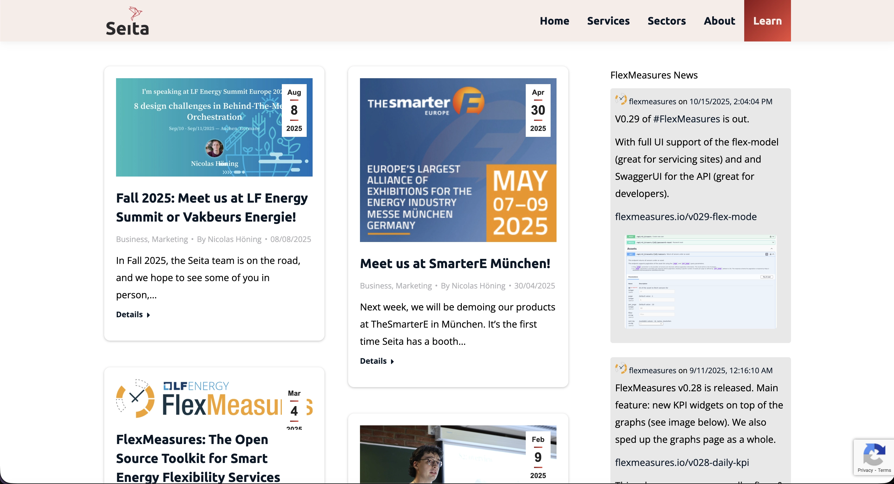 Seita Website Content Section