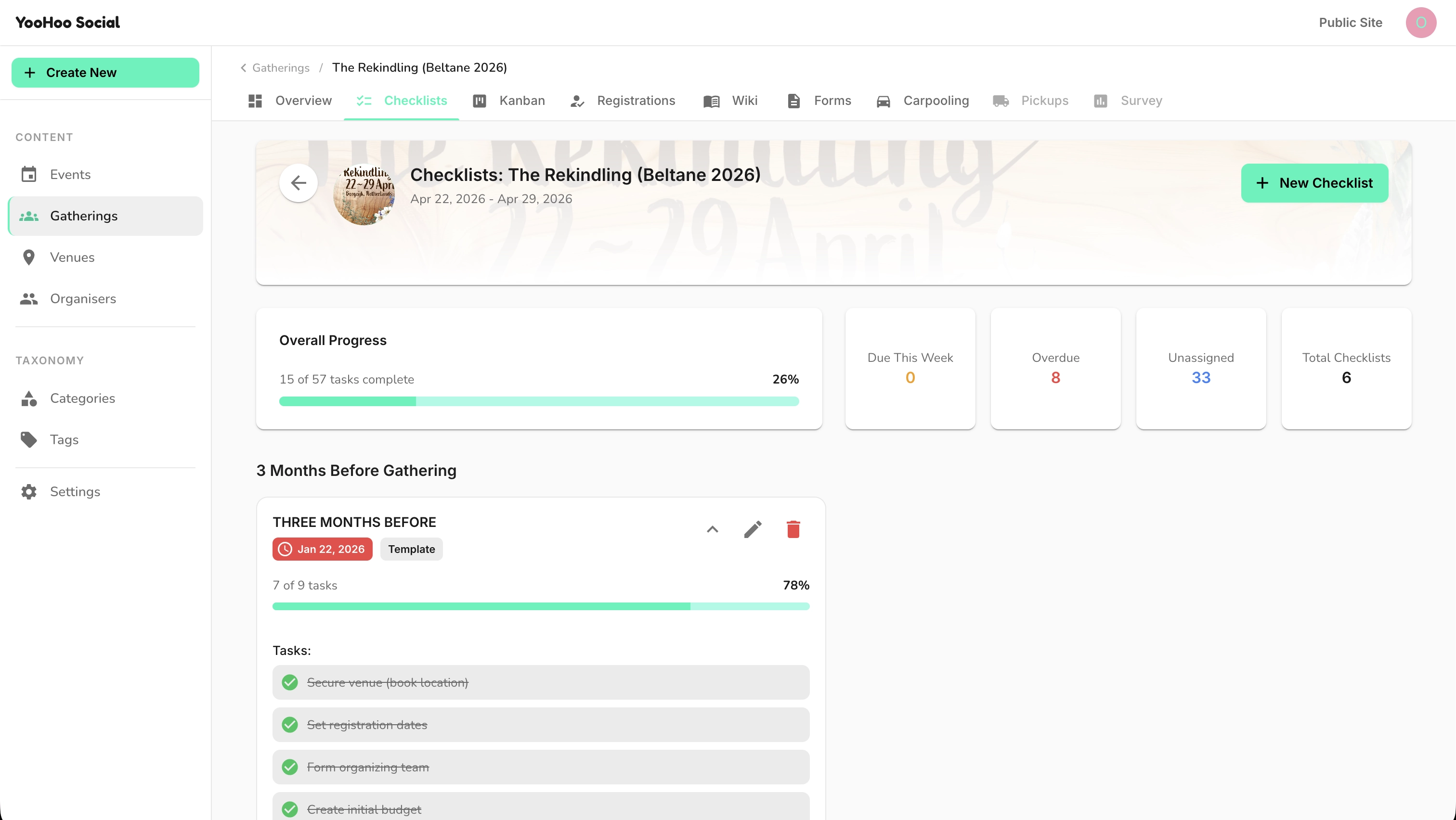 YooHoo Social Registration System